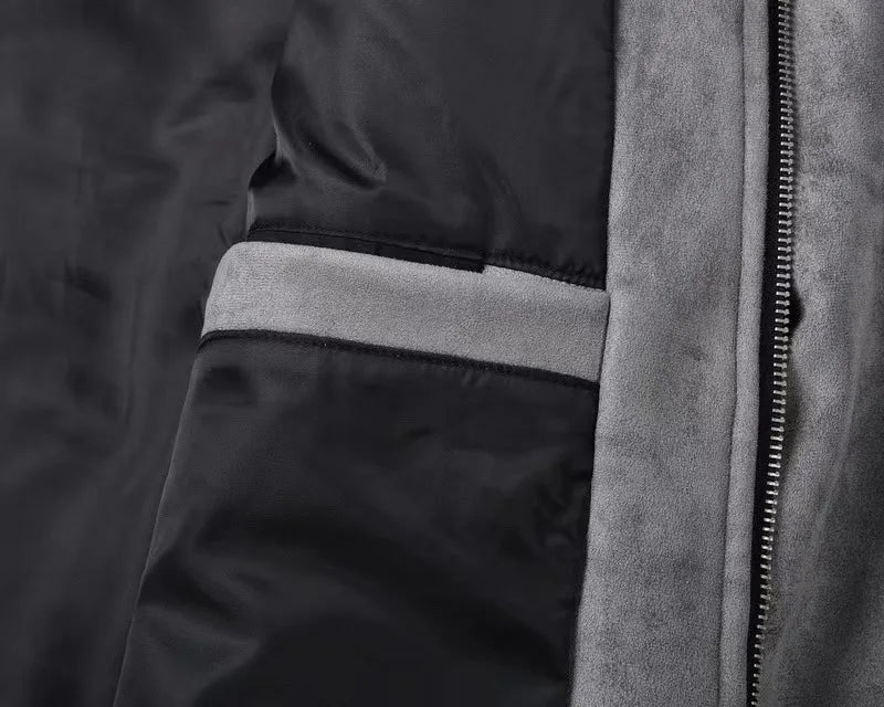 Suède Jersey Pocket Zip