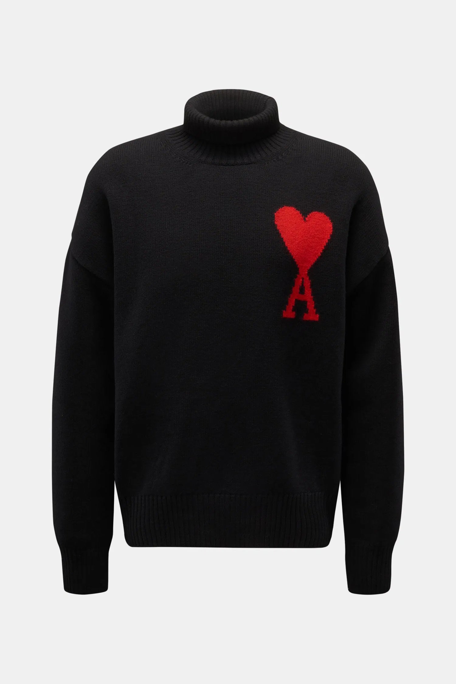 AMI HEART TURTLENECK JUMPER