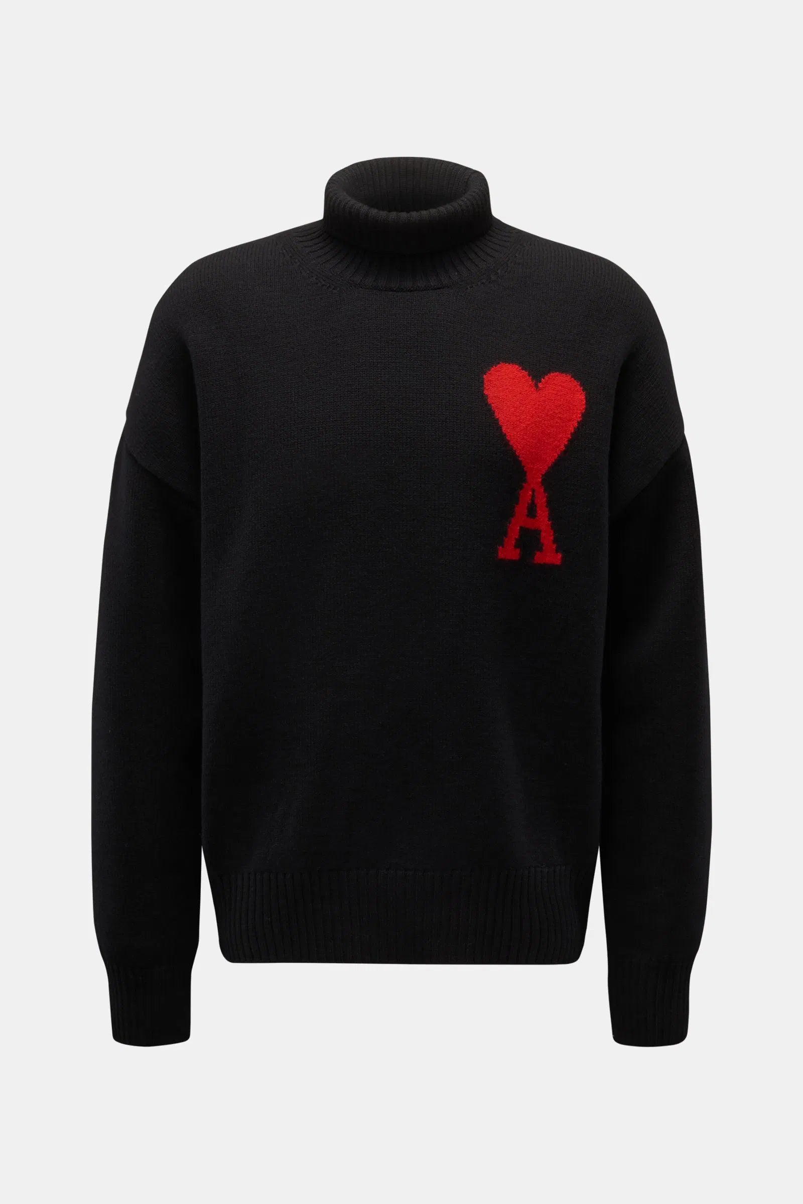 AMI HEART TURTLENECK JUMPER